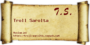 Troll Sarolta névjegykártya
