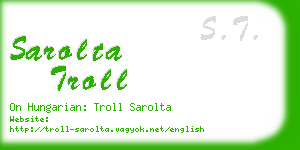 sarolta troll business card